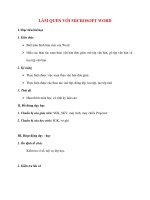 Giáo án Tin Học lớp 10: LÀM QUEN VỚI MICROSOFT WORD pptx