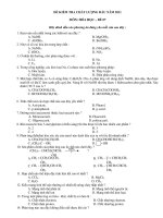 ĐỀ KIỂM TRA CHẤT LƯỢNG ĐẦU NĂM 2011 MÔN: HÓA HỌC – ĐỀ 07 potx