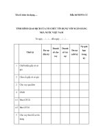 MẪU TÌNH HÌNH GIAO DỊCH CỦA TỔ CHỨC TÍN DỤNG VỚI NGÂN HÀNG NHÀ NƯỚC VIỆT NAM pdf