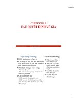 Các quyết định về giá