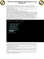 Giáo trình tổng hợp cách sử dụng boot C trong Window XP phần 1 pptx