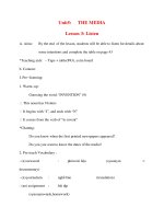 Giáo án Tiếng Anh lớp 10: Unit5: THE MEDIA Lesson 3: Listen doc