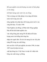 Kết quả nghiên cứu ảnh hưởng của một số biện pháp có tác dụng tiết kiệm lượng nước tưới cho cây bông potx