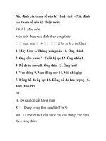 Xác định các tham số của kỹ thuật tưới pot