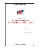 Lý thuyết chung về hệ thống quản lý môi trường