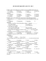 ĐỀ THI THỬ HKII MÔN ANH VĂN - ĐỀ 4 doc