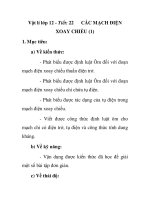 Vật lí lớp 12 - Tiết: 22 CÁC MẠCH ĐIỆN XOAY CHIỀU (1) ppsx