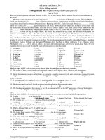 ĐỀ THI THỬ ĐH LẦN 1 Môn: Tiếng Anh 12 - Mã đề 268 potx