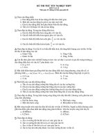 ĐỀ THI THỬ TỐT NGHIỆP THPT MÔN VẬT LÍ docx