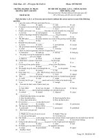 ĐỀ THI THỬ ĐẠI HỌC LẦN 4 - THÁNG 04/ 2011 MÔN TIẾNG ANH - Mã đề thi 341 doc