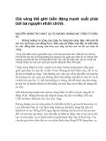 Giá vàng thế giới biến động mạnh xuất phát bởi ba nguyên nhân chính pps