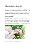 Để có làn Da đẹp đi chơi 8.3(Xinh xinh) - Chăm sóc da là việc làm cần thiết mà pps