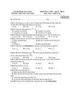 KIỂM TRA 1 TIẾT Lần II – HK II Môn: Vật lý Khối 12 NC - Mã đề 122 pps