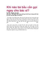 Khi nào bà bầu cần gọi ngay cho bác sĩ? potx