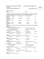ĐỀ THI THỬ TỐT NGHIỆP THPT NĂM 2011 TRƯỜNG THCS-THPT NGÔ GIA TỰ Môn thi: Tiếng Anh- Đề 1 pdf