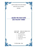quản trị thay đổi bài thuyết trình