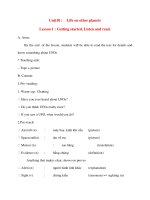 Giáo án Tiếng Anh lớp 10: Unit10 : Life on other planets Lesson 1 : Getting started, Listen and read. pot