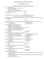 ĐỀ KIỂM TRA CHẤT LƯỢNG ĐẦU NĂM 2011 MÔN: HÓA HỌC – ĐỀ 02 doc