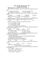 KIỂM TRA HKI MÔN: HÓA HỌC – ĐỀ 4 pdf