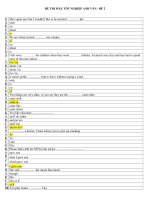 ĐỀ THI MẨU TỐT NGHIỆP ANH VĂN - ĐỀ 2 ppsx