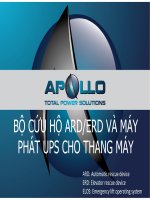 BỘ CỨU HỘ ARD/ERD VÀ MÁY PHÁT UPS CHO THANG MÁY pptx