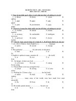 BỘ ĐỀ ÔN THI TN – ĐH – CĐ NĂM 2011 MÔN ANH VĂN – TEST 50 potx