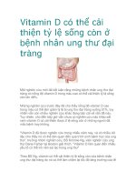 Vitamin D có thể cải thiện tỷ lệ sống còn ở bệnh nhân ung thư đại tràng pptx