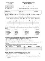 Kì thi chọn học sinh giỏi trường Năm học 2010-2011 ppt