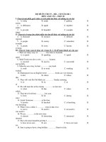 BỘ ĐỀ ÔN THI TN – ĐH – CĐ NĂM 2011 MÔN ANH VĂN – TEST 25 docx