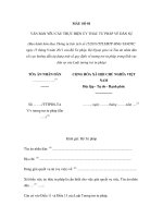 MẪU SỐ 01 VĂN BẢN YÊU CẦU THỰC HIỆN ỦY THÁC TƯ PHÁP VỀ DÂN SỰ pps