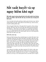 Sốt xuất huyết và sự nguy hiểm khó ngờ pptx