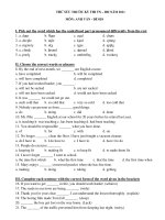 THỬ SỨC TRƯỚC KỲ THI TN – ĐH NĂM 2011 MÔN: ANH VĂN - ĐỀ 018 pot