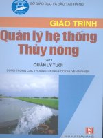 Giáo trình quản lý hệ thống thủy nông tập 1 part 1 pps