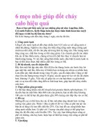 6 mẹo nhỏ giúp đốt cháy calo hiệu quả pot