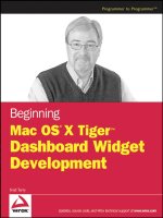 BeginningMac OS X Tiger Dashboard Widget Development 2006 phần 1 pot
