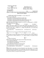 Đề thi hết học kỳ II Trường T.H.P.T Chu Văn Môn thi : Vật lý - Mã đề số:239 ppsx