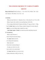 Ngữ pháp Tiếng Anh thông dụng: TRẢ LỜI BẰNG TRỢ ĐỘNG TỪ VÀ ĐỘNG TỪ KHIẾM KHUYẾT potx