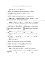 ĐỀ KIỂM TRA KIẾN THỨC HÓA HỌC - ĐỀ 3 pdf