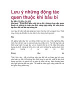 Lưu ý những động tác quen thuộc khi bầu bí pot