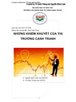 những khiếm khuyết của hệ thống thị trường cạnh tranh và các giải pháp doc