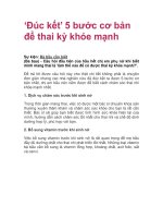 ‘Đúc kết’ 5 bước cơ bản để thai kỳ khỏe mạnh pdf