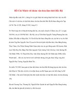 Tài liệu Tư tưởng Hồ Chí Minh: Hồ Chí Minh với đoàn văn hóa lâm thời Bắc Bộ docx