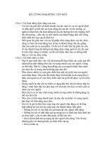 Đề cương maketing căn bản