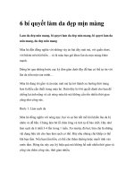 6 bí quyết làm da đẹp mịn màngLam da dep min mang, bi quyet lam da dep min mang, bi quyet ppsx