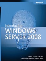 Microsoft introducing windows server 2008 Resource Kit phần 1 pps