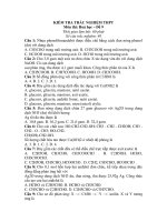 KIỂM TRA TRẮC NGHIỆM THPT Môn thi: Hoá học – Đề 9 docx