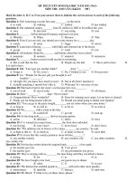 ĐỀ THI TUYỂN SINH ĐẠI HỌC NĂM 2011 (No3) MÔN THI: ANH VĂN doc