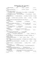BỘ ĐỀ ÔN THI TN – ĐH – CĐ NĂM 2011 MÔN ANH VĂN – TEST 7 potx