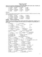 KIỂM TRA 45 PHÚT MÔN: ANH VĂN pot