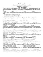 Đề thi trắc nghiệm dùng cho học sinh ôn thi đại học – cao đẳng pot